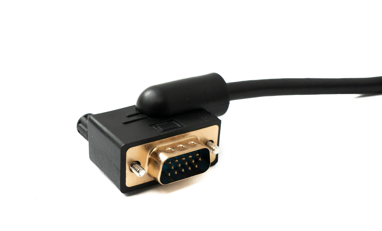 SYSTEM-S D Sub15 Kabel 50 cm HD VGA 15 Pin Stecker zu Stecker DB15 Winkel Right Angled