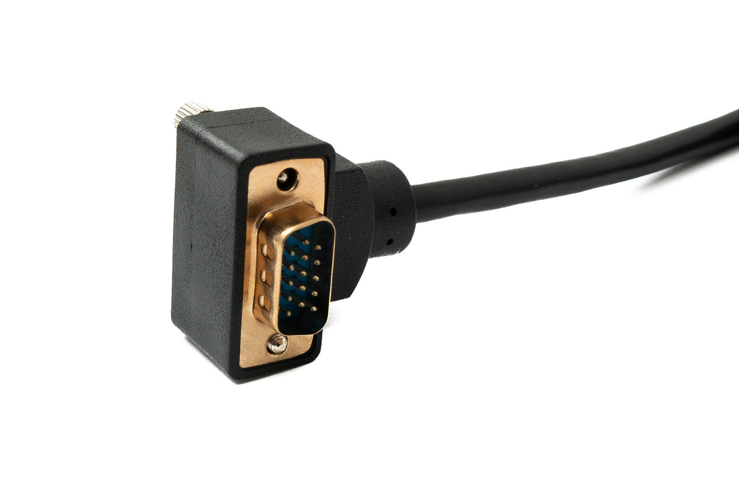SYSTEM-S D Sub15 Kabel 150 cm HD VGA 15 Pin Stecker zu Stecker DB15 Winkel Up Angled