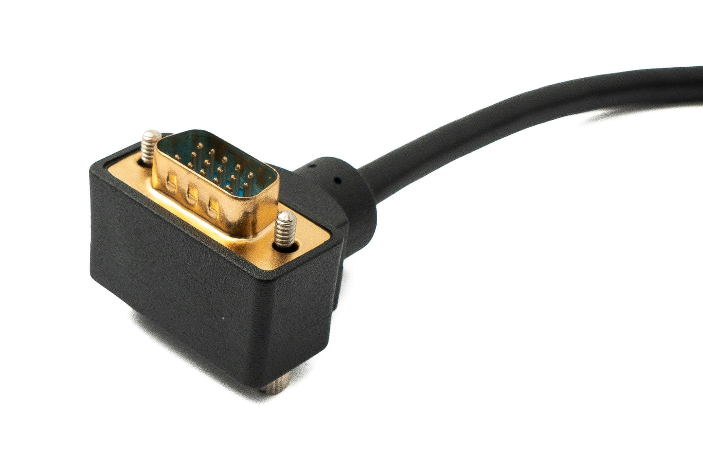 SYSTEM-S D Sub15 Kabel 50 cm HD VGA 15 Pin Stecker zu Buchse DB15 Winkel Down Angled