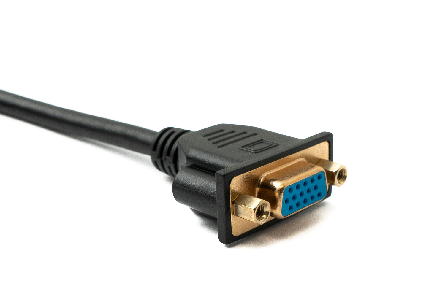 SYSTEM-S D Sub15 Kabel 150 cm HD VGA 15 Pin Stecker zu Buchse DB15 Winkel Left Angled