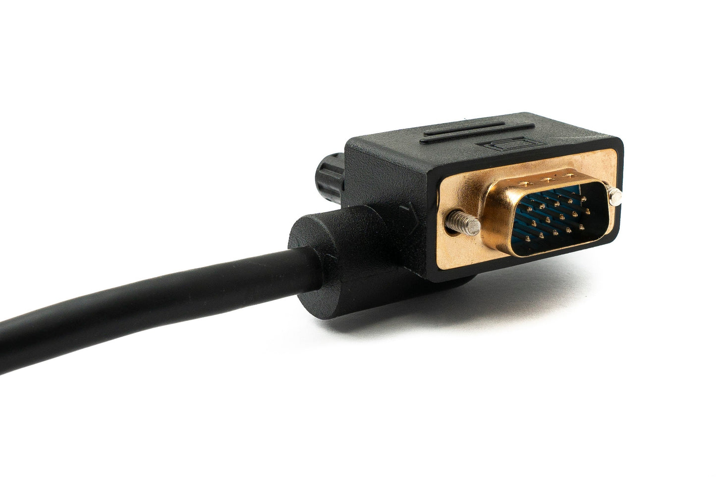 SYSTEM-S D Sub15 Kabel 150 cm HD VGA 15 Pin Stecker zu Buchse DB15 Winkel Left Angled