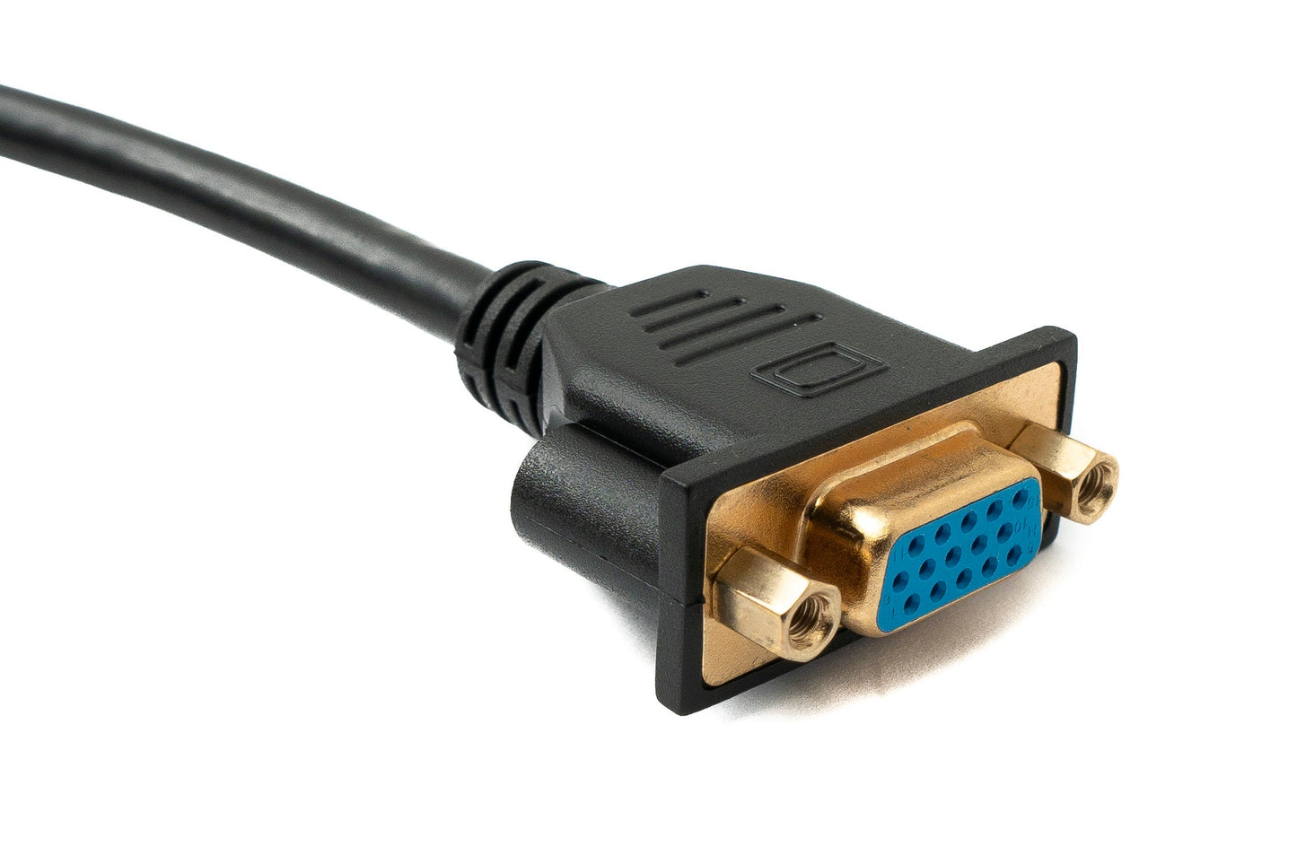 SYSTEM-S D Sub15 cable 100 cm HD VGA 15 pin male to female DB15 angle right angled