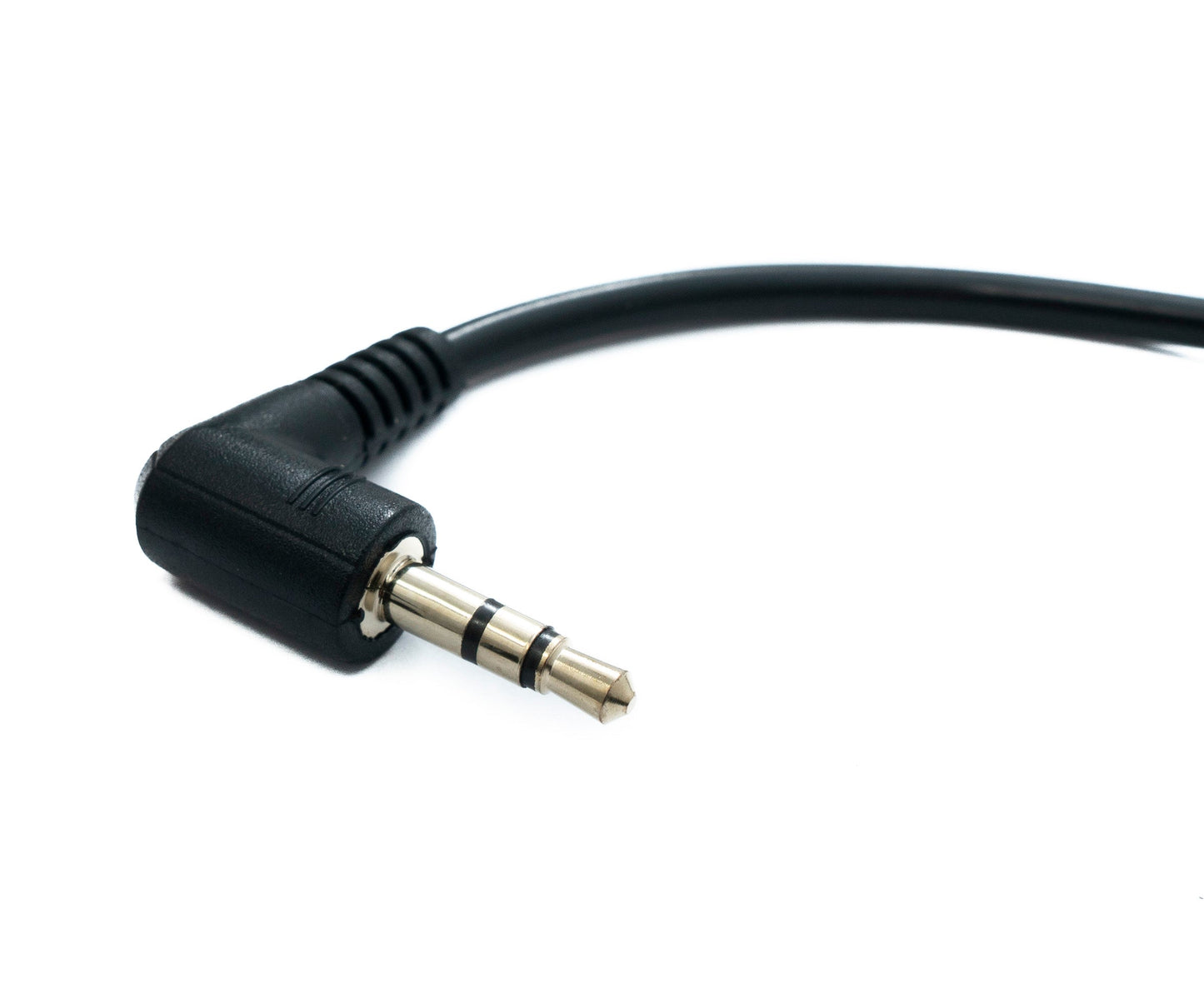 SYSTEM-S Audio Jack Cable 22 cm 3.5 mm TRS Male to Male Angled AUX Black