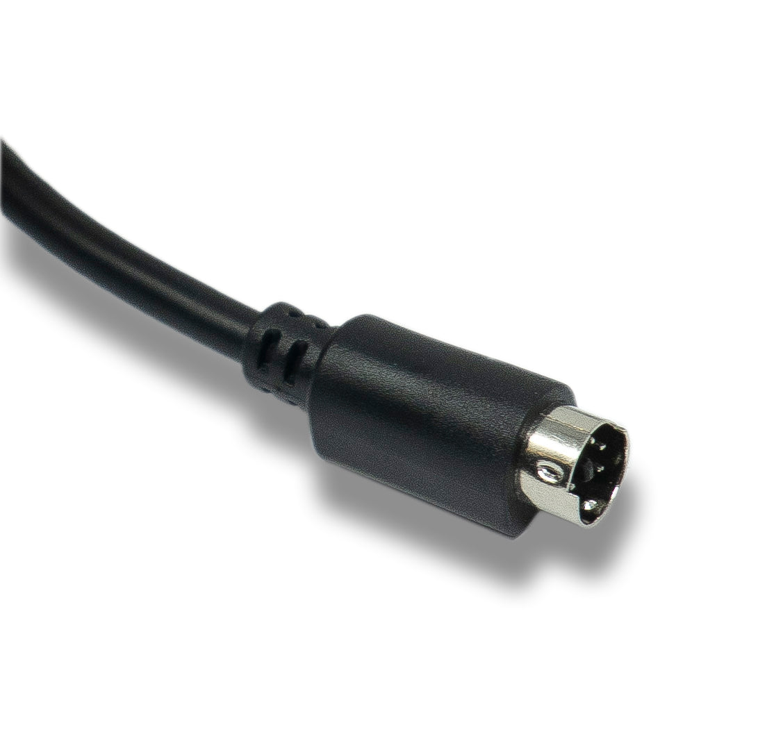SYSTEM-S S-Video Kabel 180 cm Din 5 Pin Stecker zu Stecker in Schwarz