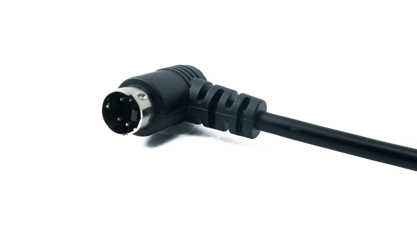 SYSTEM-S S-Video Kabel 50 cm Din 4 Pin Stecker zu Stecker Dual Winkel