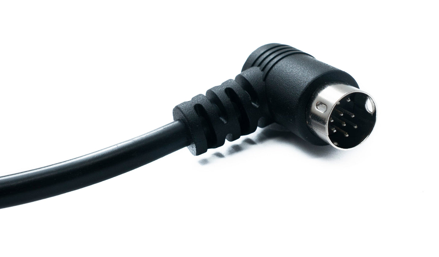 SYSTEM-S S-Video Kabel 180 cm Din 9 Pin Stecker zu Stecker Dual Winkel