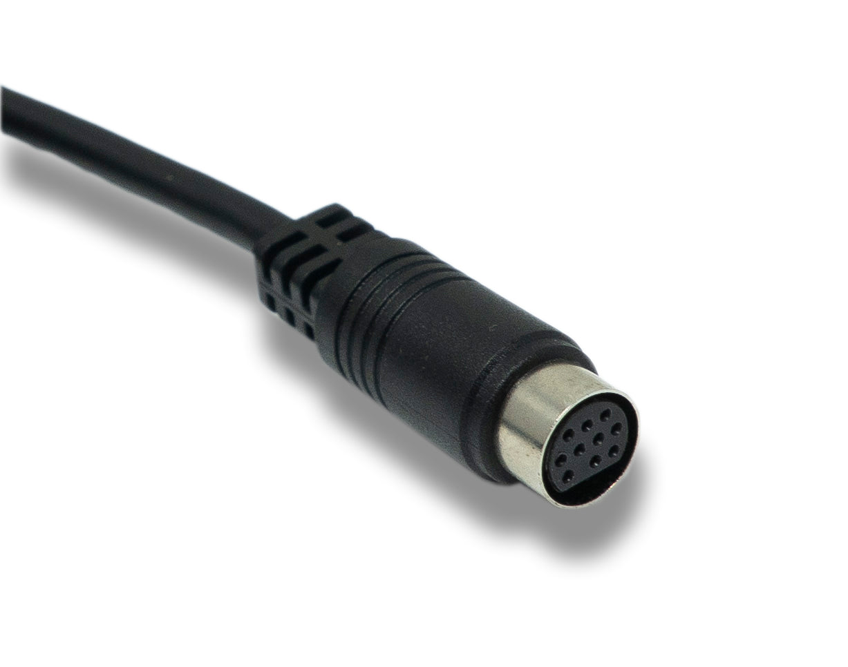 SYSTEM-S S-Video cable 150 cm Mini Din 10 pin female to female in black