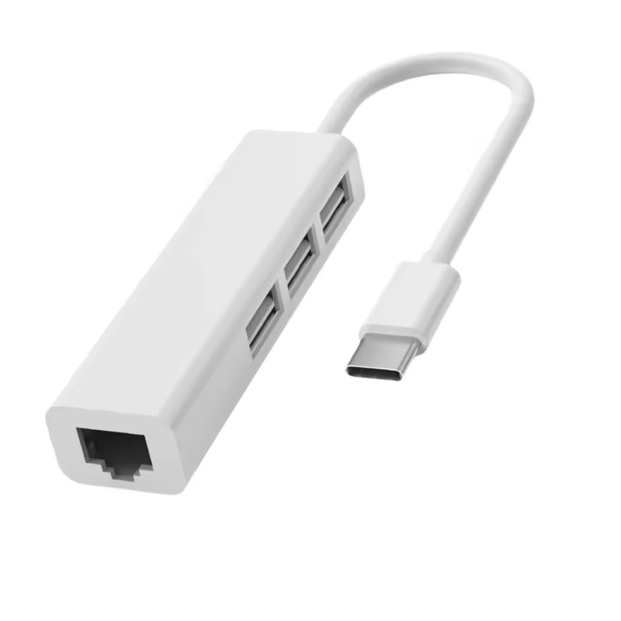 USB-C to RJ45 and 3x USB-A Adapter