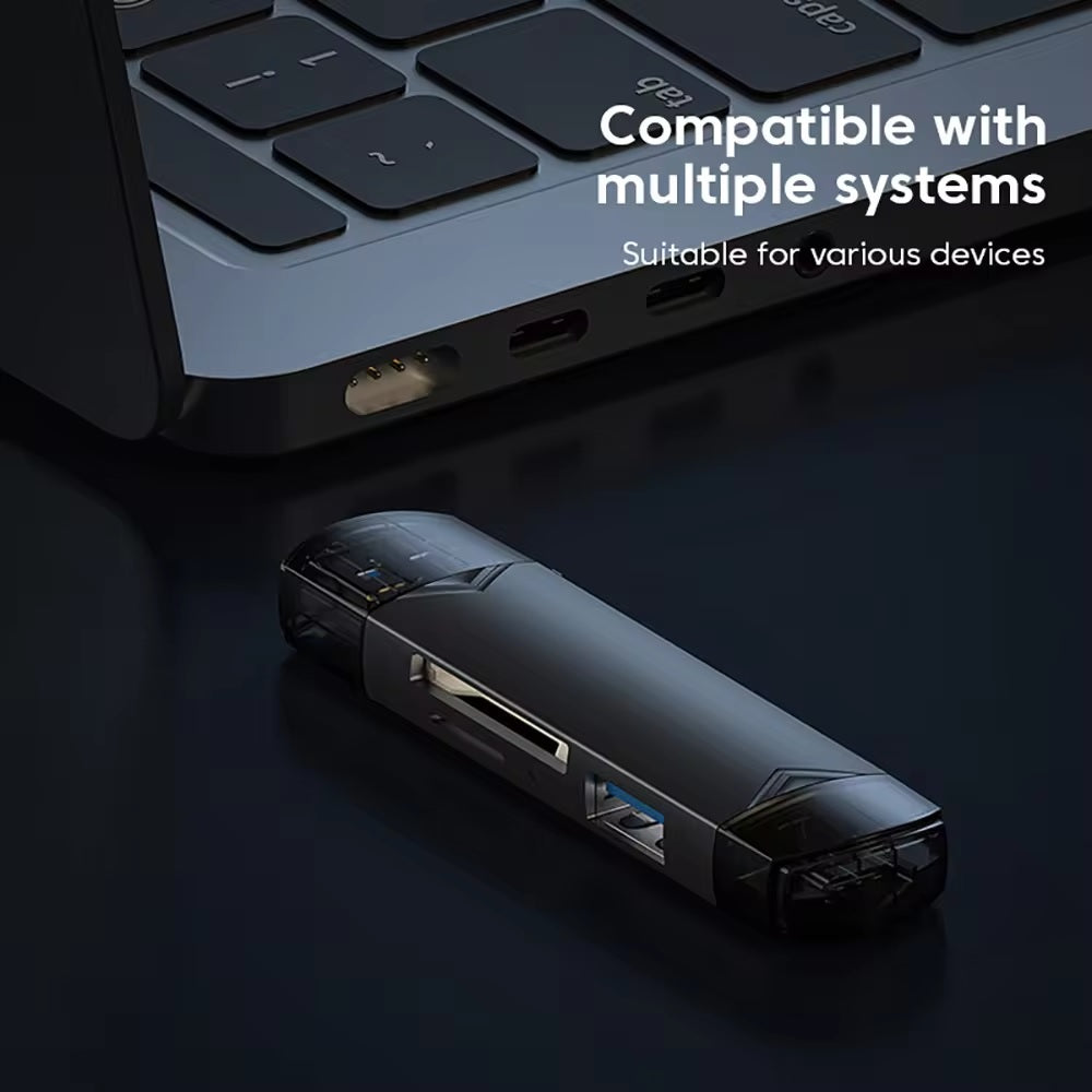6in1 Memory Card Reader USB 3.0 SD Card Reader USB-A USB-C