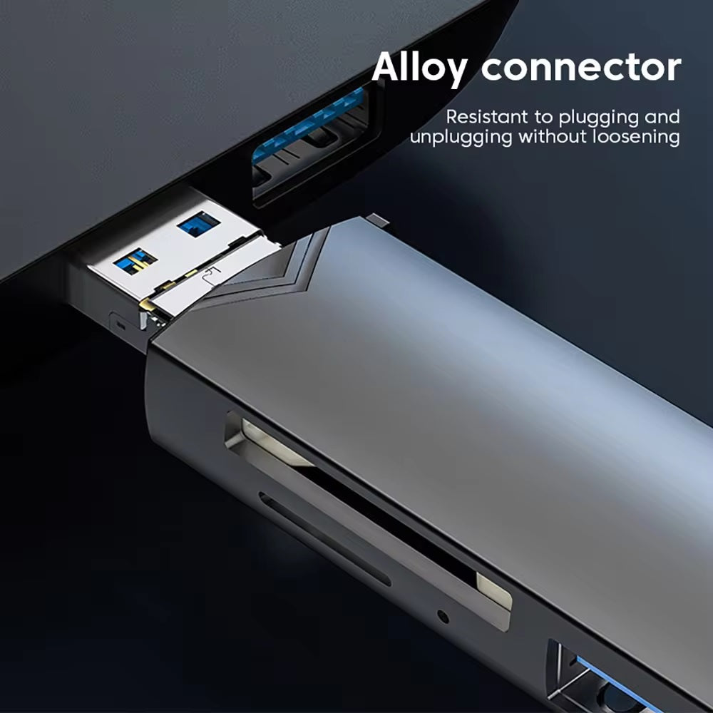 6in1 Memory Card Reader USB 3.0 SD Card Reader USB-A USB-C