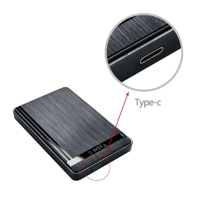 External hard drive case USB 3.1 USB-C 2.5 inch SATA HDD SSD