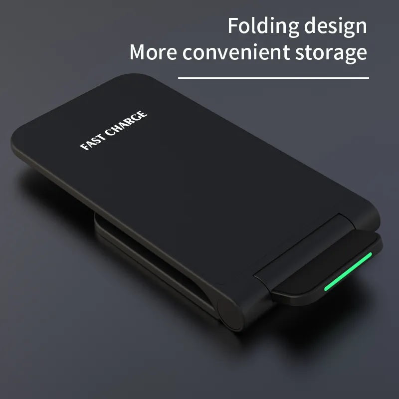 15W Wireless Charger Stand Foldable Qi Charger Inductive Charging Station