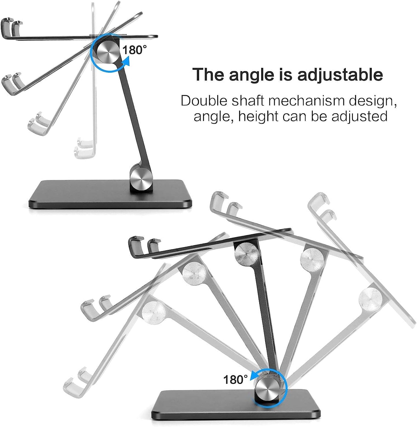 Tablet Stand Foldable Notebook Kindle Holder 4-15.6" Aluminium