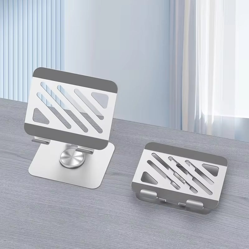 Tablet Stand Rotating Foldable Notebook Kindle Holder 4-12" Aluminium