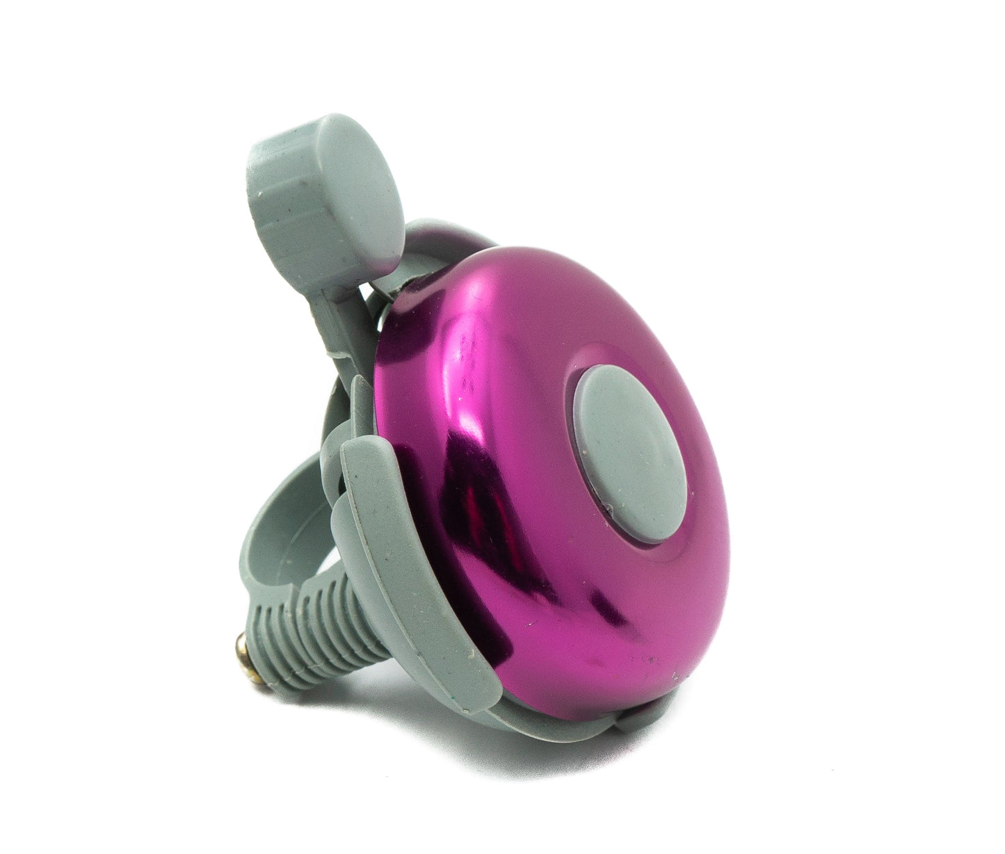 SYSTEM-S Fahrrad Klingel glänzend im Retro Look aus Aluminium in Lila