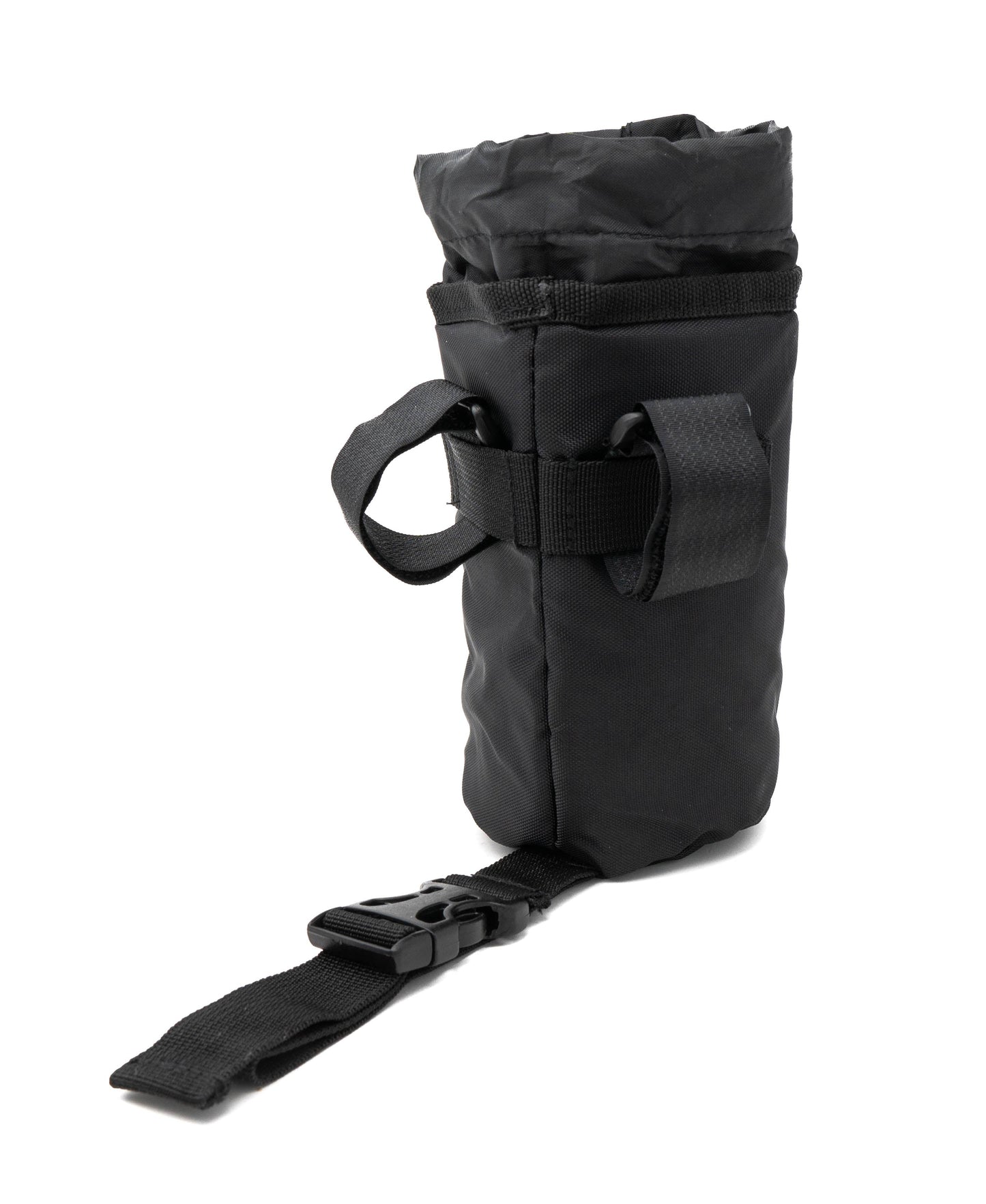 SYSTEM-S Fahrrad Trinkflasche Tasche wasserfest Getränke Halterung für Lenker in Schwarz