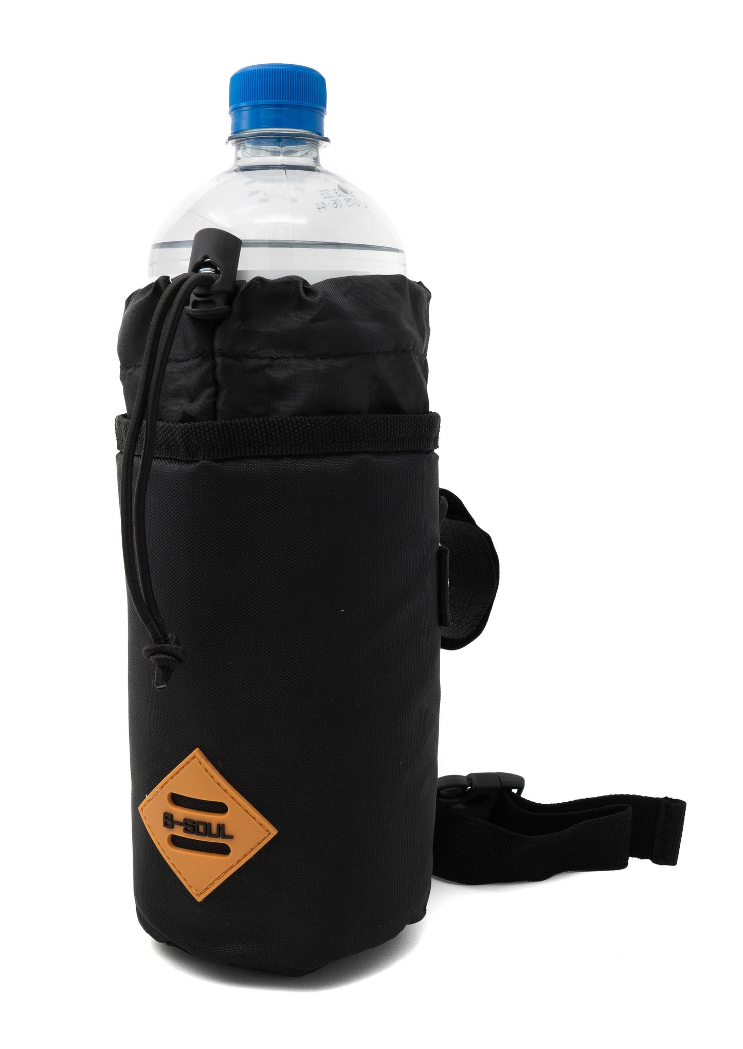 SYSTEM-S Fahrrad Trinkflasche Tasche wasserfest Getränke Halterung für Lenker in Schwarz