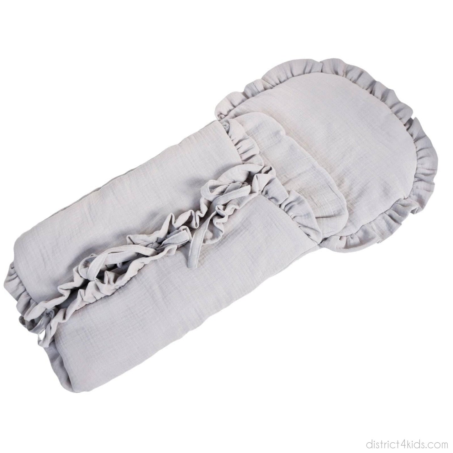 Babyschlafsack Cuddly Musselin mit Schleifen - ganzjähriger Puckschlafsack