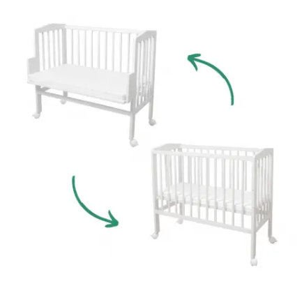 Babybett Beistellbett Babywiege - 2 in 1 mit Matratze