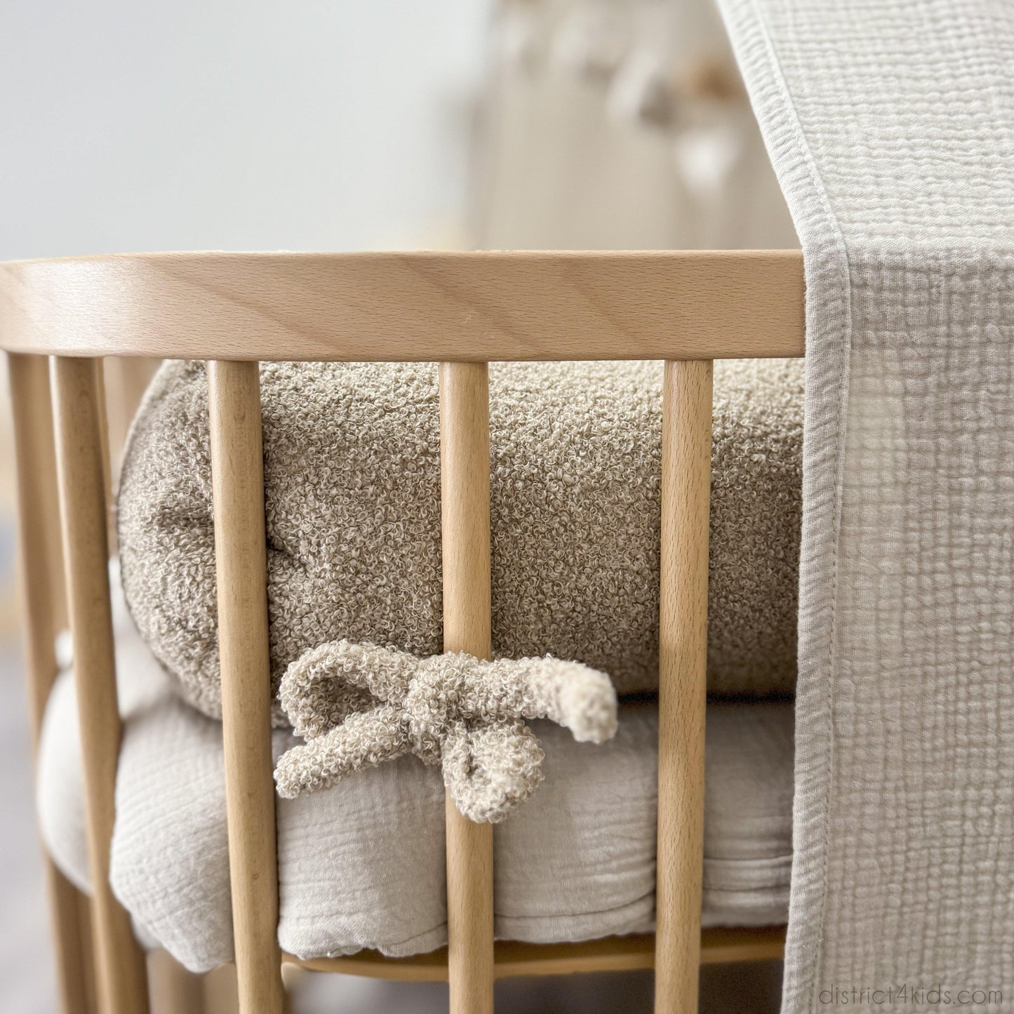 Bettschlange einsträngig Teddystoff Boucle – Schutz & Vielseitig