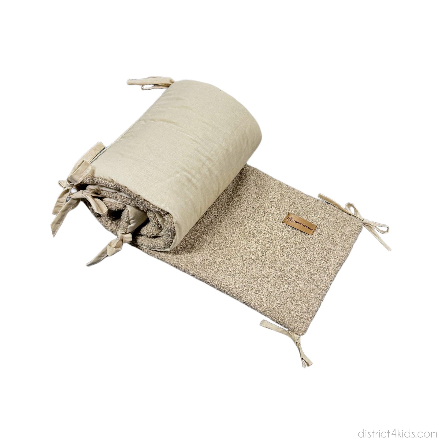 Bettumrandung Teddy Bouclé – Weiche Premium Umrandung für Baby- & Beistellbetten