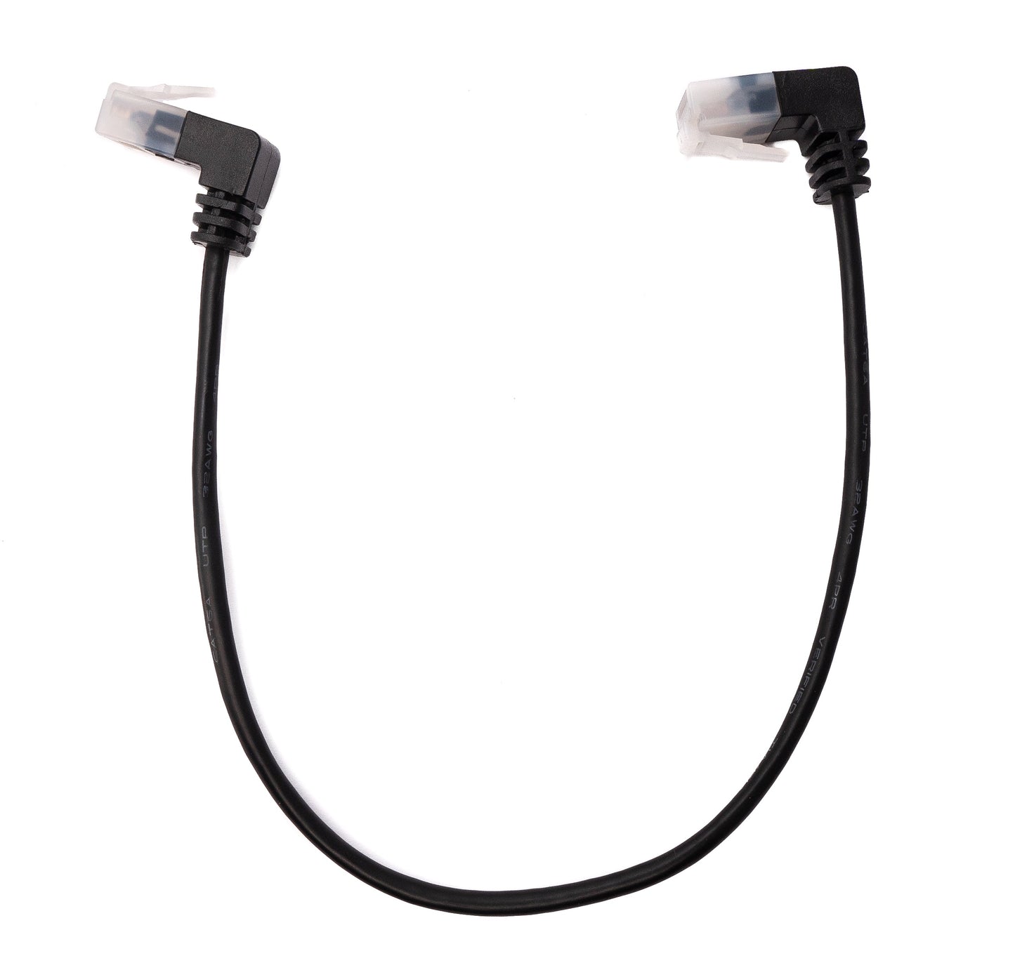 SYSTEM-S LAN Kabel 25 cm RJ45 8P8C STP Cat6 Stecker zu Stecker Winkel Schwarz