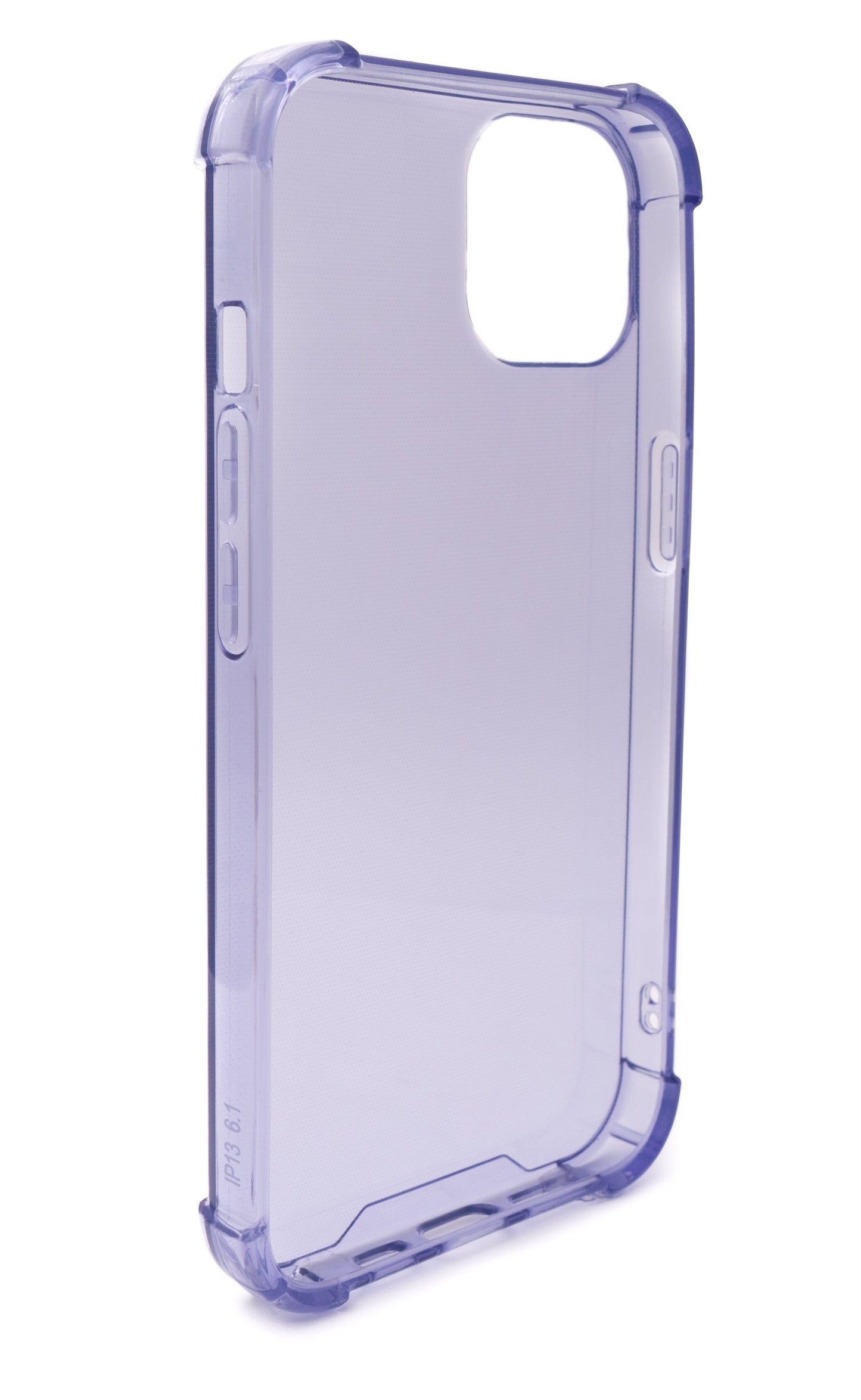 SYSTEM-S protective silicone case in purple transparent case for iPhone 13