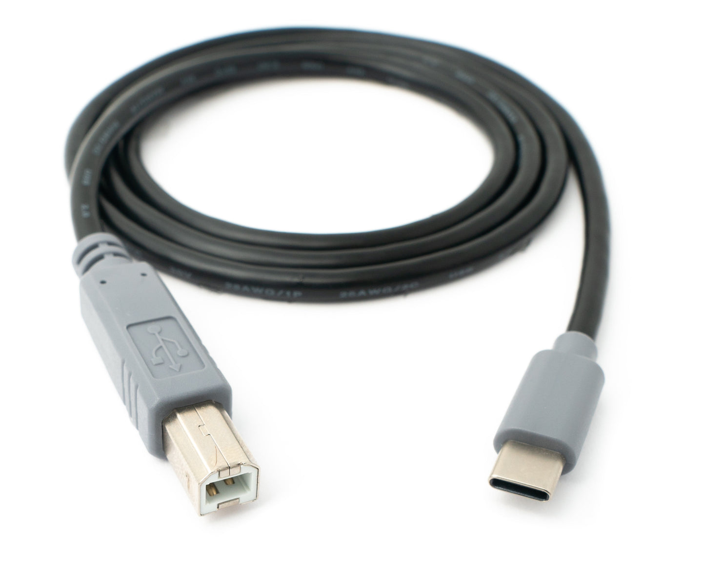 SYSTEM-S USB 3.1 cable 100 cm Type C male to 2.0 Type B male in black