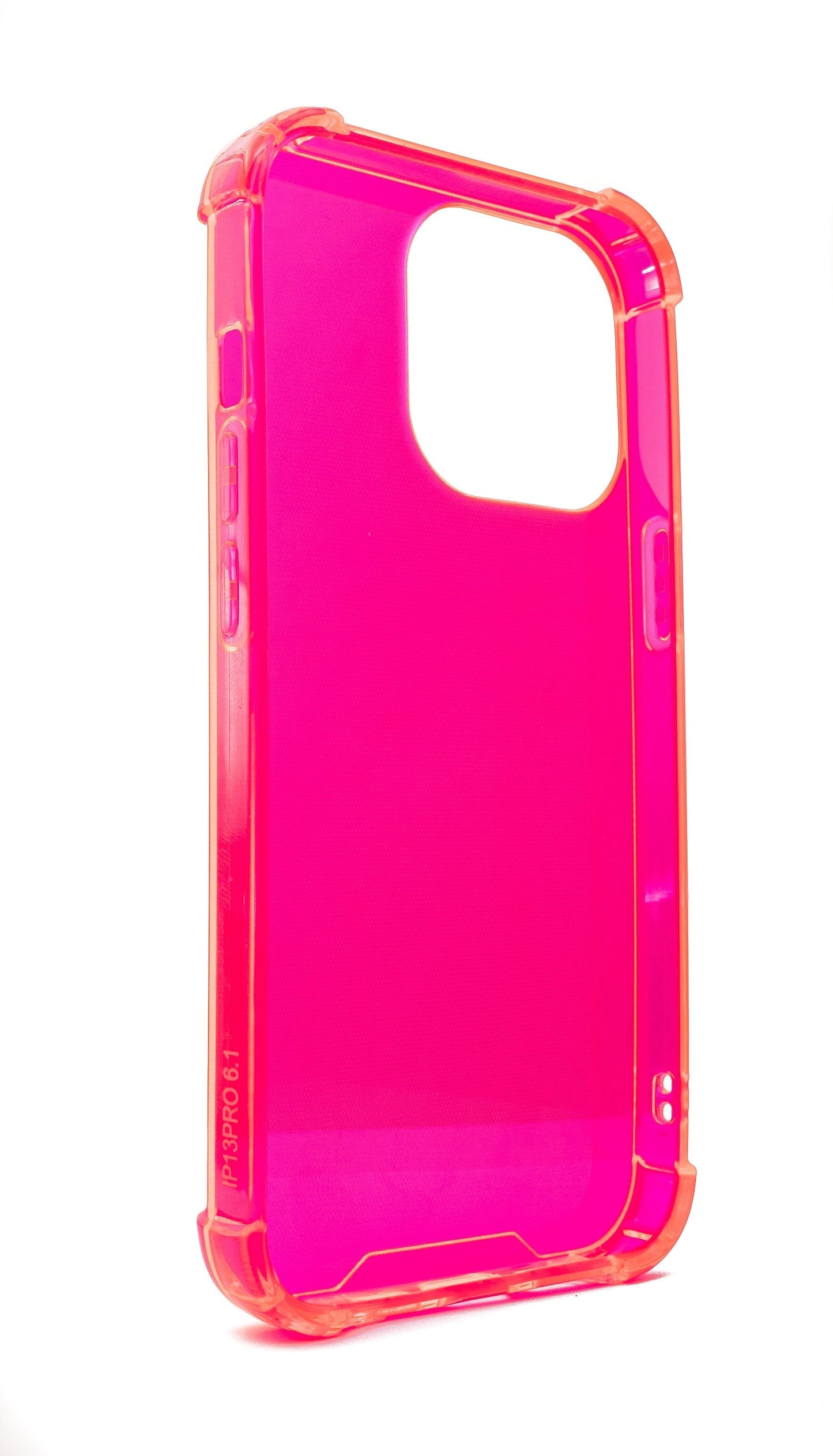 SYSTEM-S Pink Transparent Silicone Case for iPhone 13 Pro