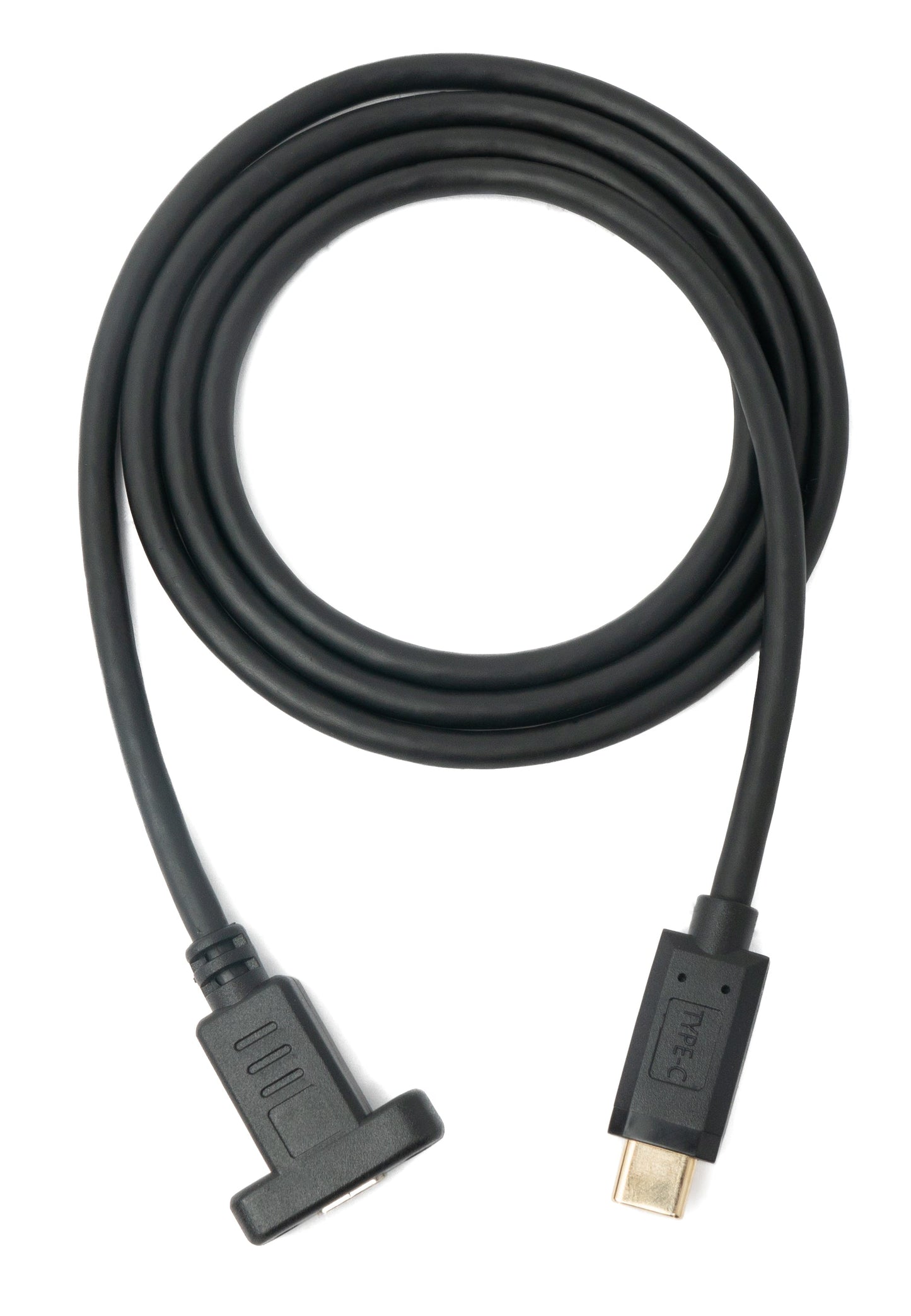 SYSTEM-S USB 3.1 cable 100 cm Type C male to female screw in black