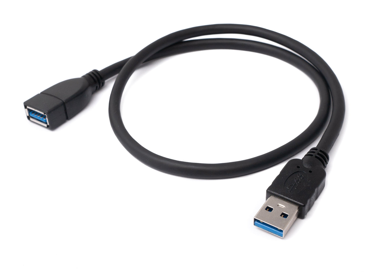 SYSTEM-S USB 3.0 cable 50 cm Type A male to female in black
