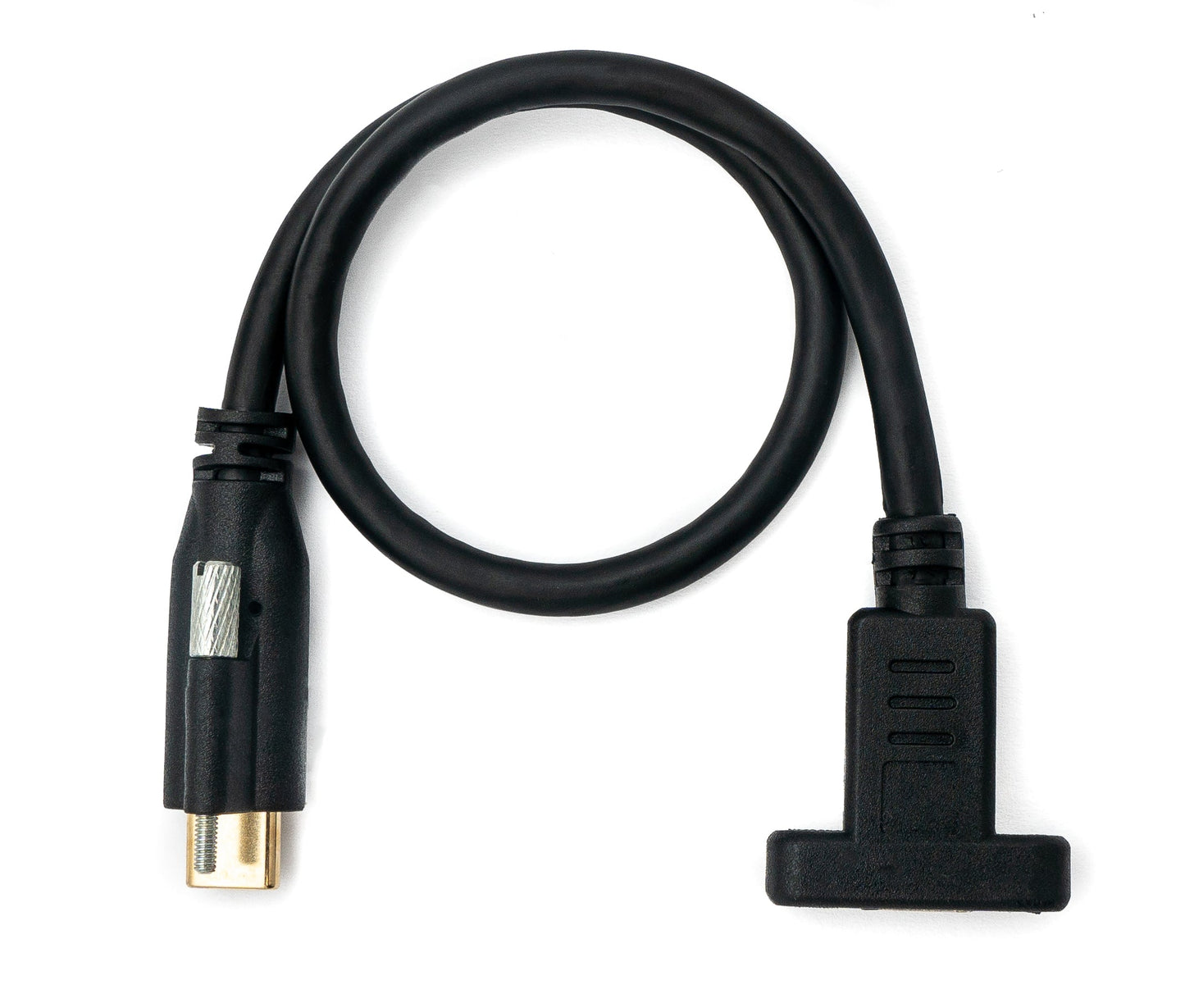 SYSTEM-S USB 3.1 Kabel 30 cm Typ C Stecker zu Buchse Schraube Adapter in Schwarz