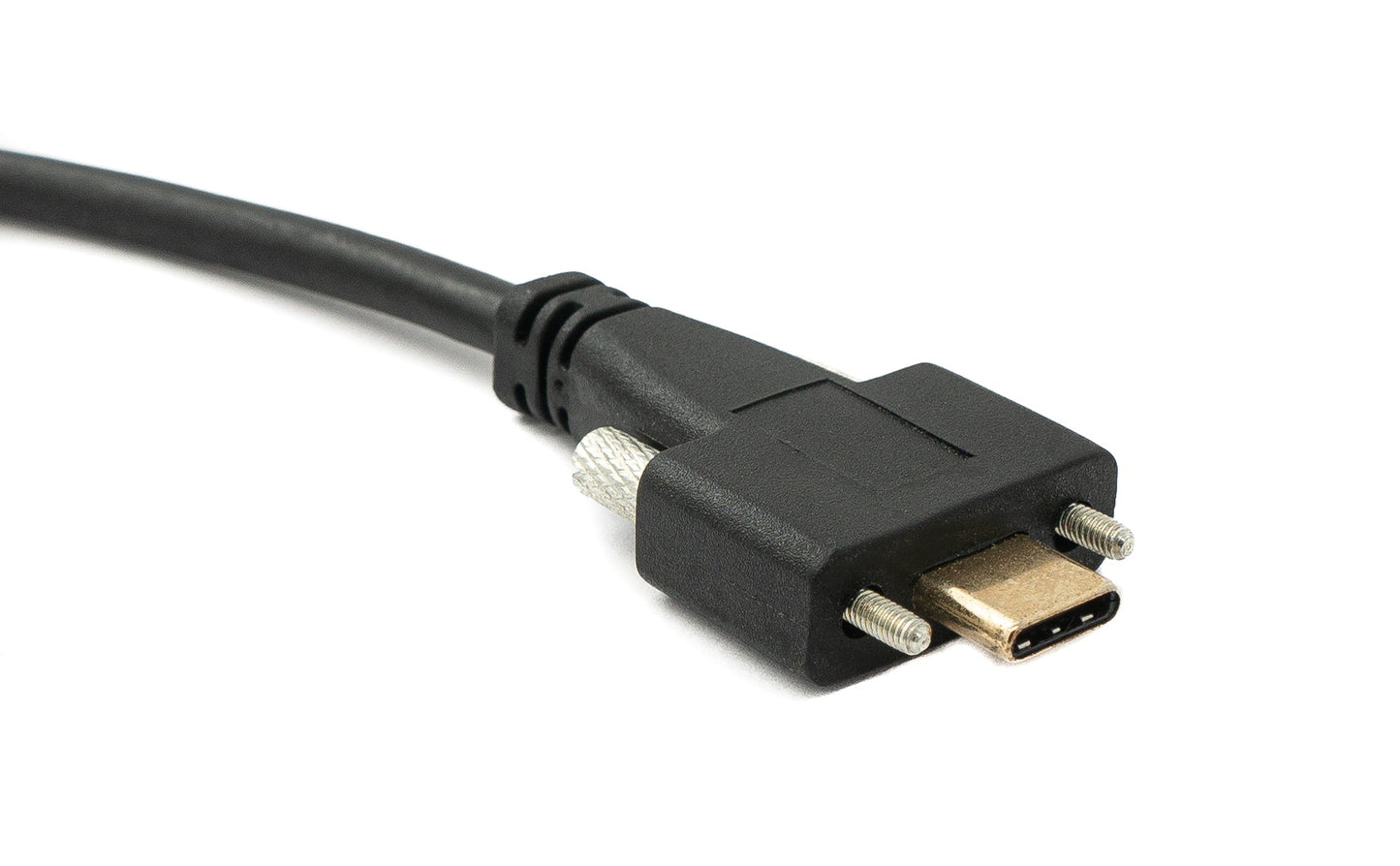 SYSTEM-S USB 3.1 cable 60 cm Type C male to female screw in black