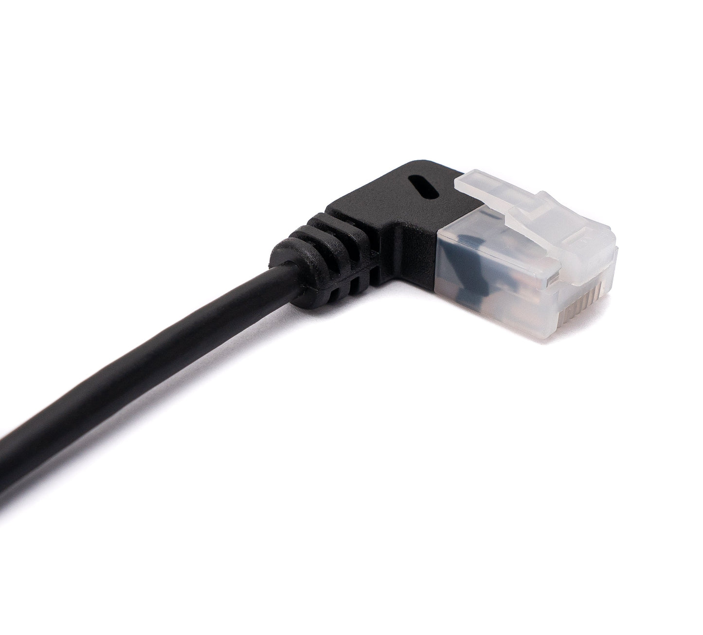 SYSTEM-S LAN Kabel 25 cm RJ45 8P8C STP Cat6 Stecker zu Stecker Winkel Schwarz