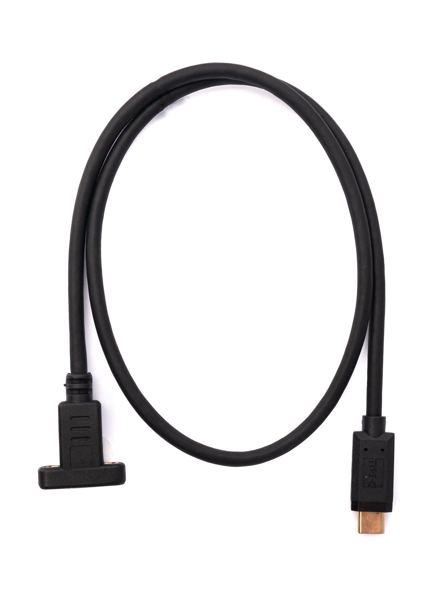 SYSTEM-S USB 3.1 cable 60 cm Type C male to female screw in black