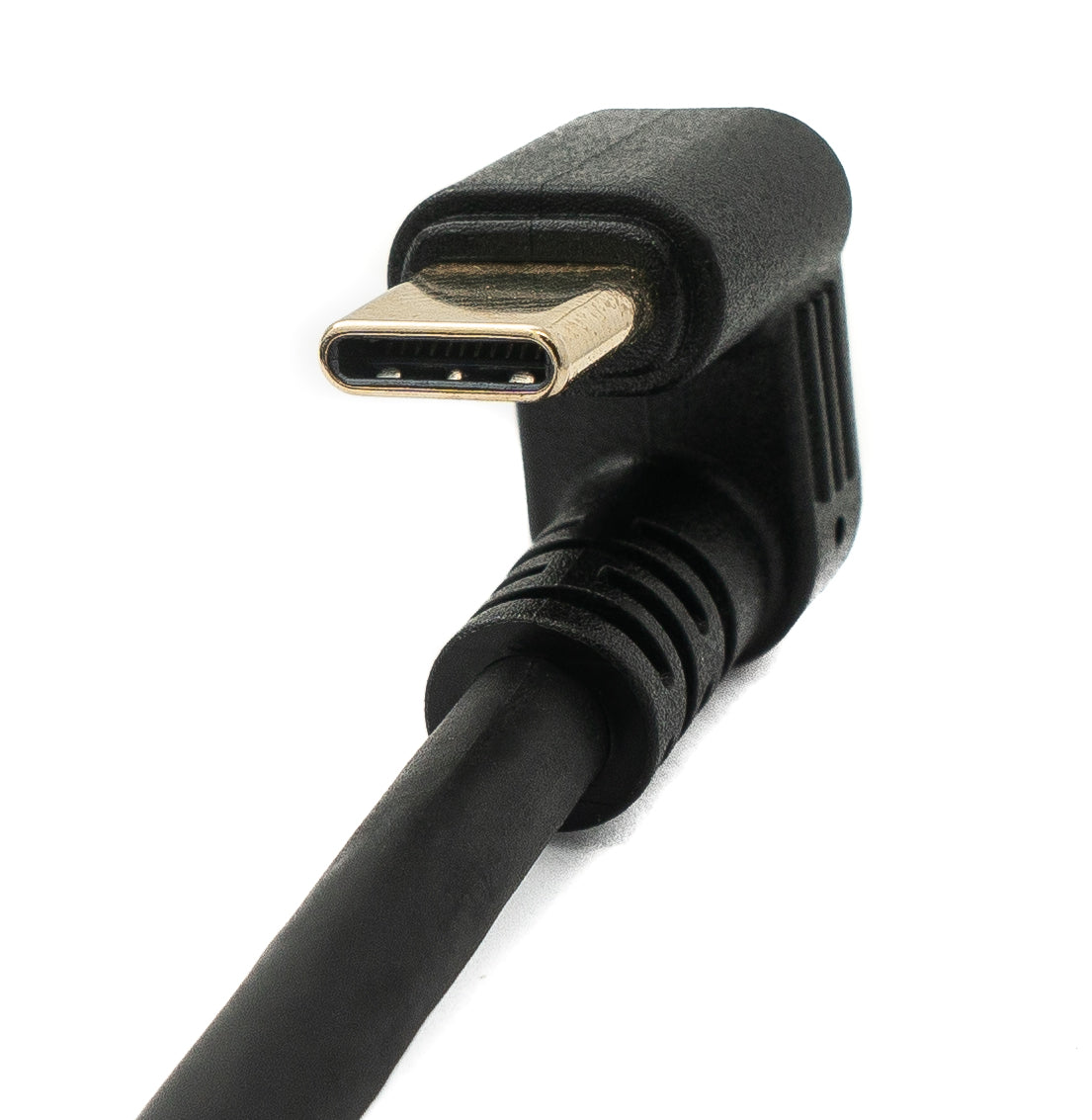 SYSTEM-S USB 3.1 U Turn 1,8 m Kabel Typ C Stecker zu Buchse 360° Winkel in Schwarz