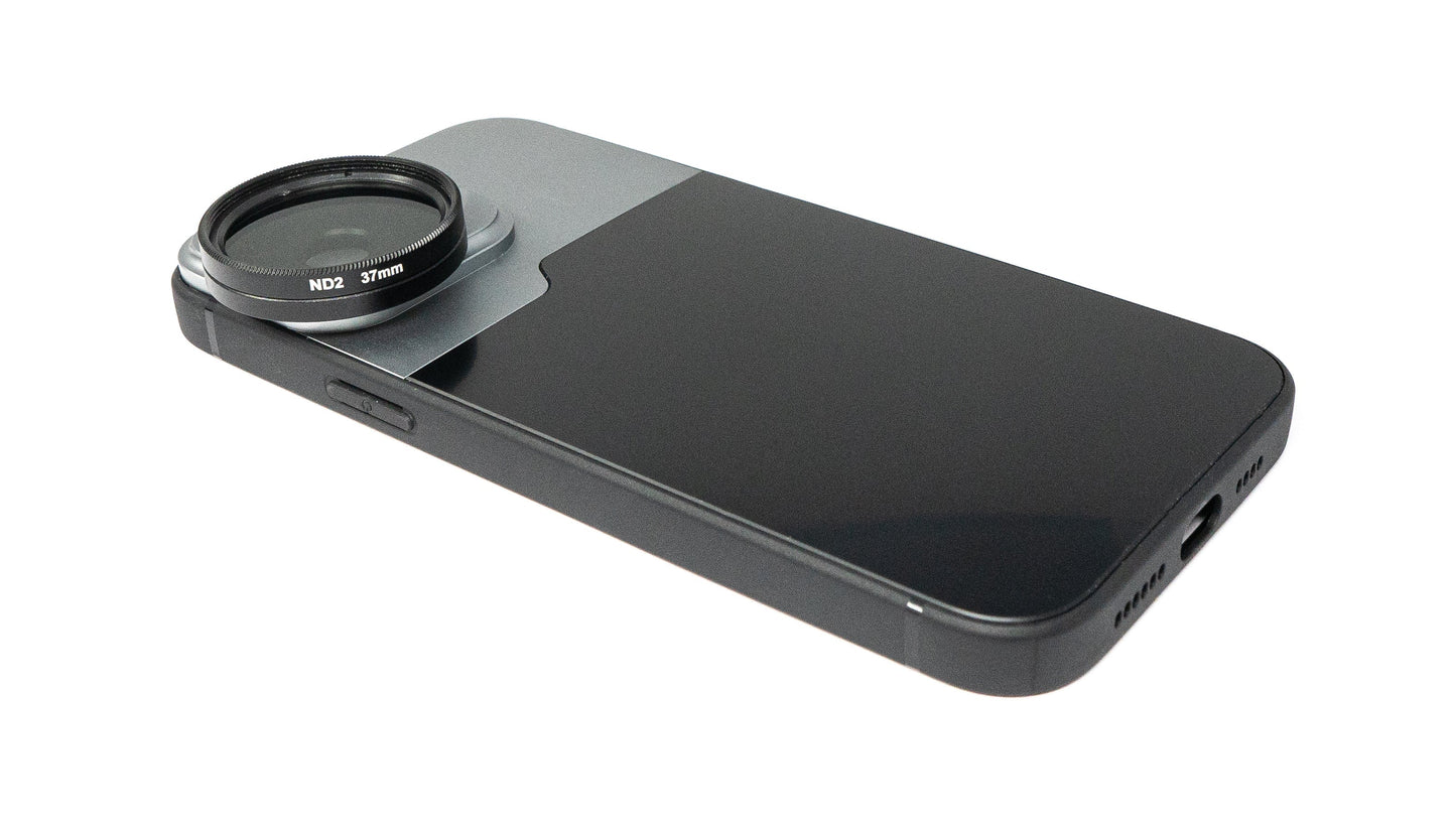 SYSTEM-S ND Filter Set 37 mm Neutraldichte mit Hülle und Tasche für iPhone 13 Pro Max