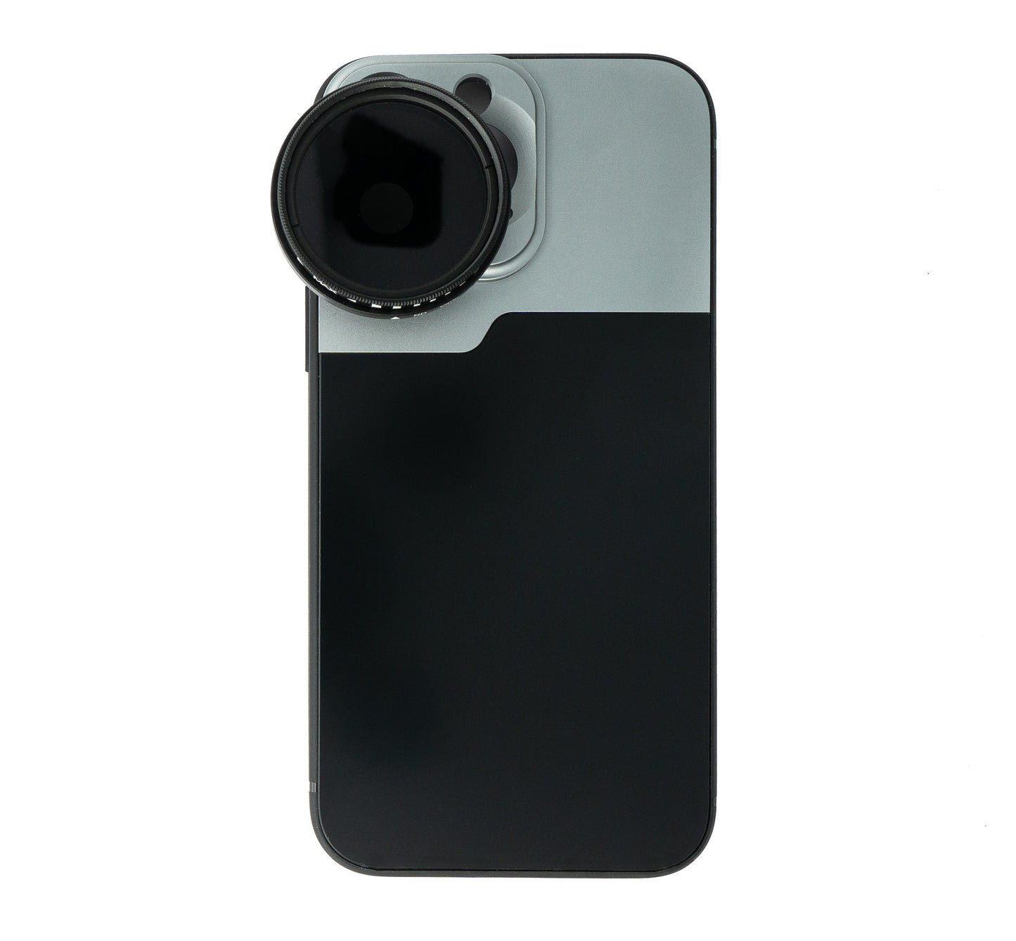 SYSTEM-S ND Vario Filter 37 mm 2 bis 4000 Neutraldichte mit Hülle für iPhone 13 Pro Max