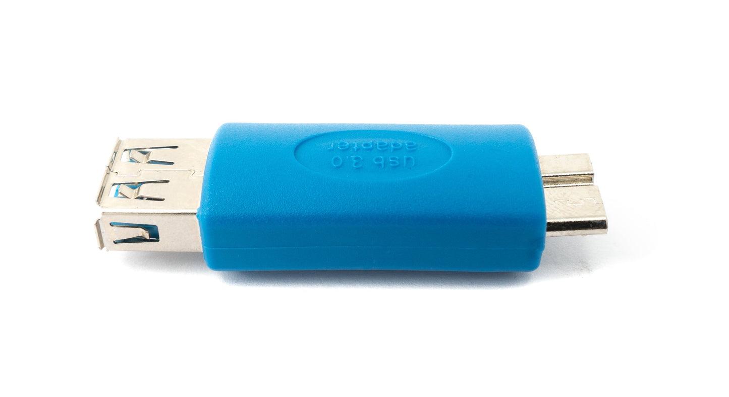 SYSTEM-S USB 3.0 Adapter Micro B Stecker zu Typ A Buchse Kabel in Blau