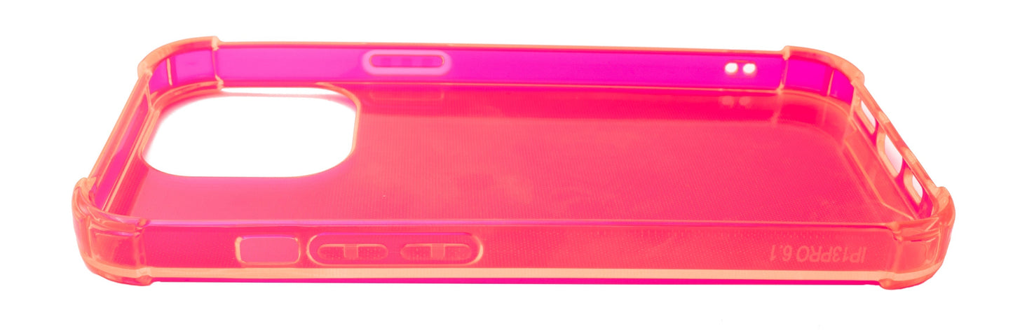 SYSTEM-S Pink Transparent Silicone Case for iPhone 13 Pro