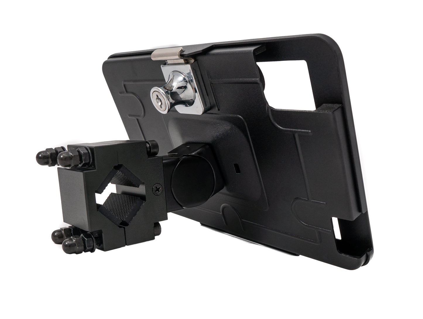 SYSTEM-S Pole Mount Clamp 360° Stand Lockable for iPad Mini 6 (2021) Black