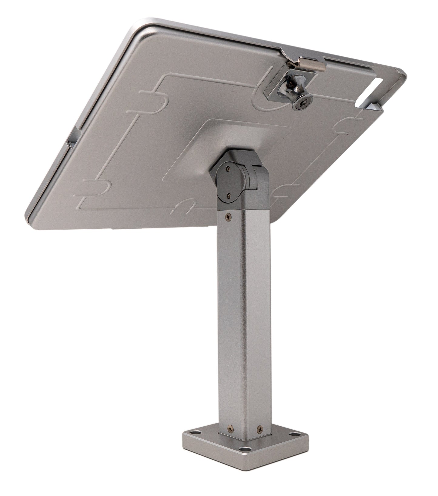 SYSTEM-S Wandhalterung 360° Tischständer abschließbar für iPad Pro 12,9" 3 (2018) in Grau