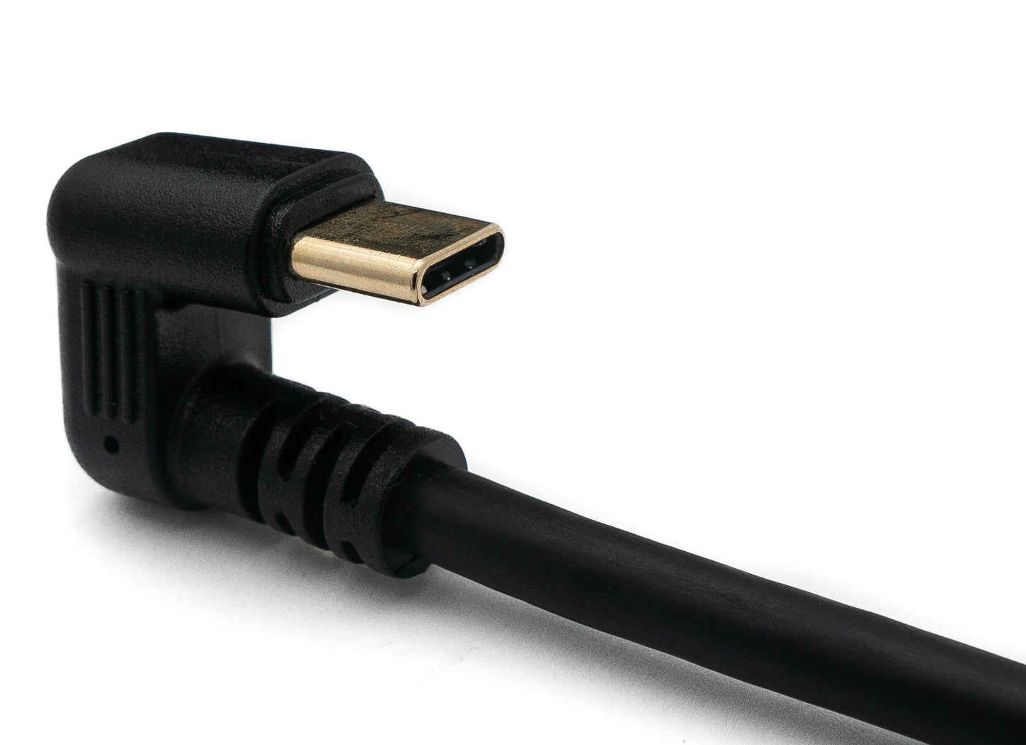 SYSTEM-S USB 3.1 U Turn 30 cm cable Type C male to female 360° angle screw black