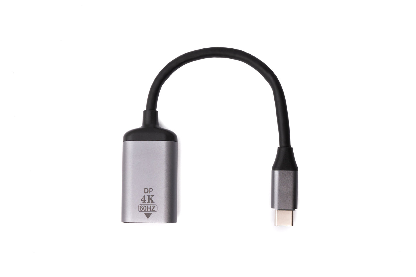 SYSTEM-S Display Port Kabel 20 cm DP Buchse zu USB 3.1 Typ C Stecker in Grau