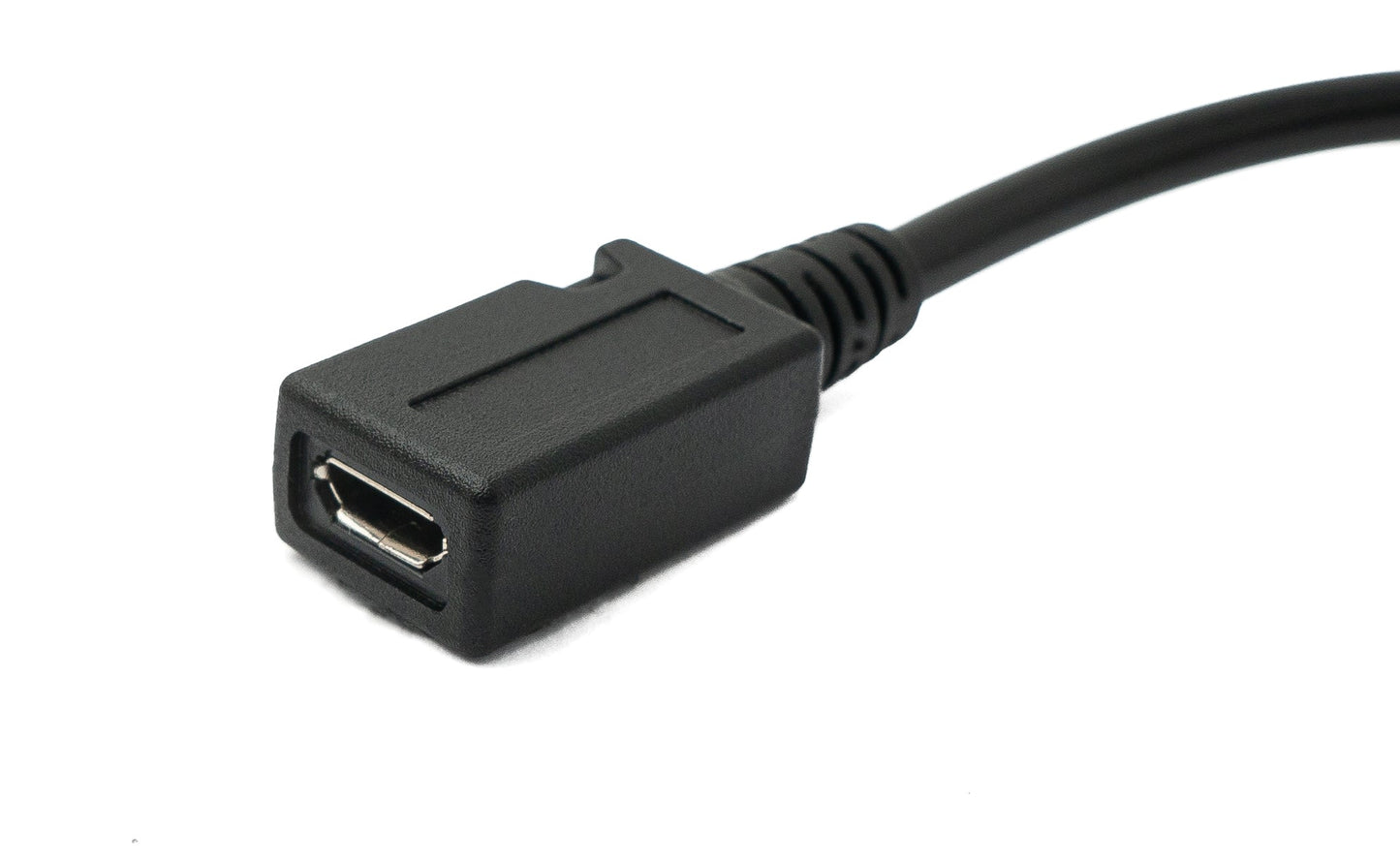 SYSTEM-S USB 2.0 Kabel 27 cm Micro B Buchse zu Buchse in Schwarz