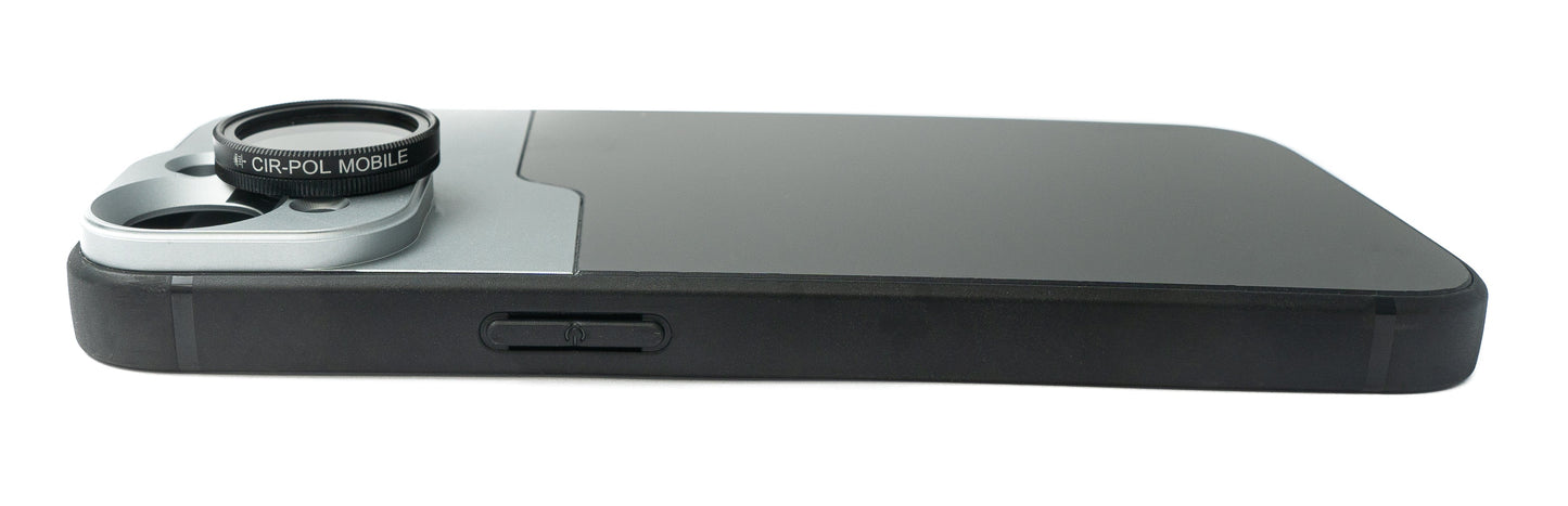 SYSTEM-S CPL Filter Circular Polarizer Lens with Case in Black for iPhone 13