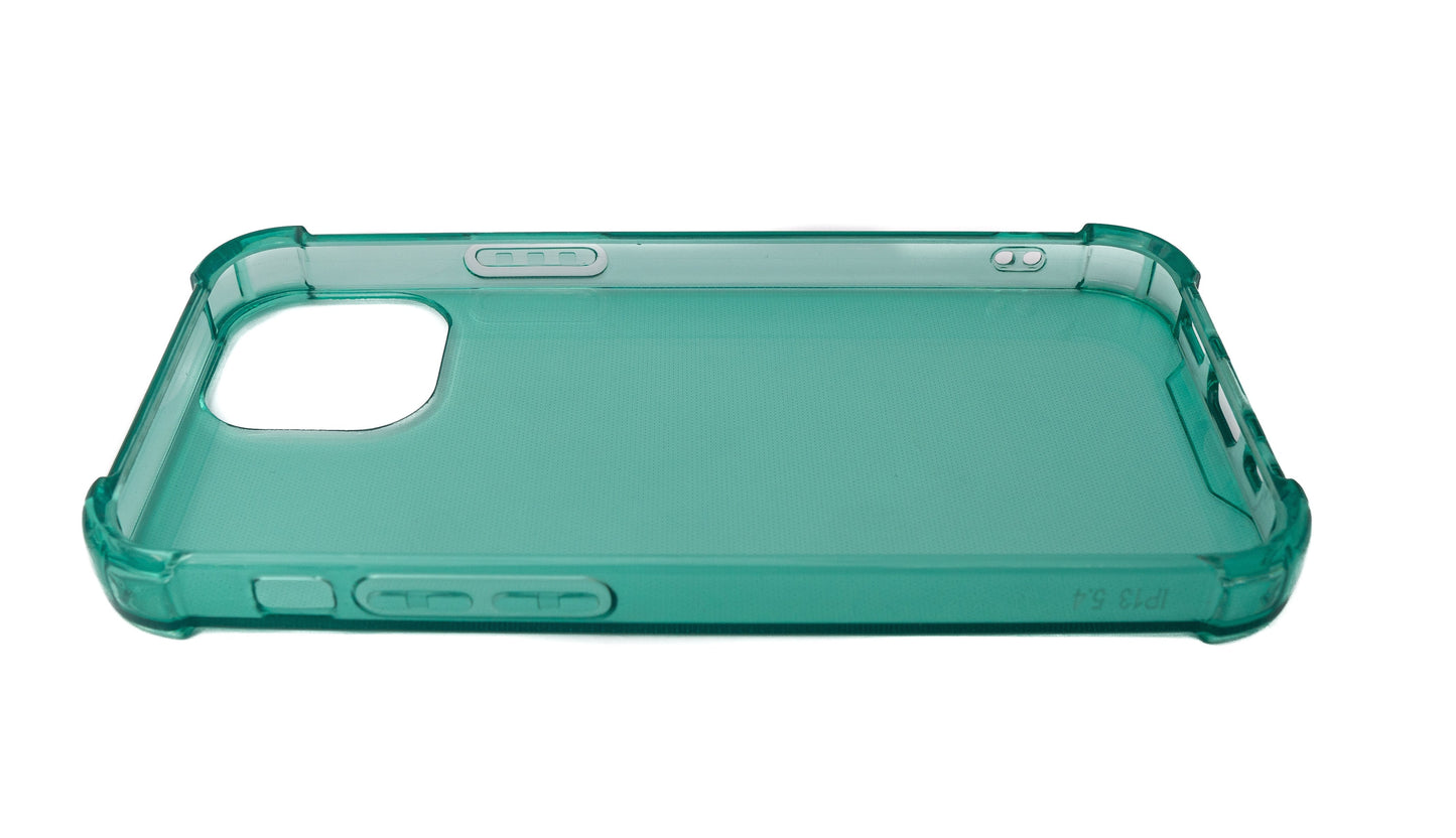 SYSTEM-S Schutzhülle aus Silikon in Grün Transparent Hülle für iPhone 13 Mini