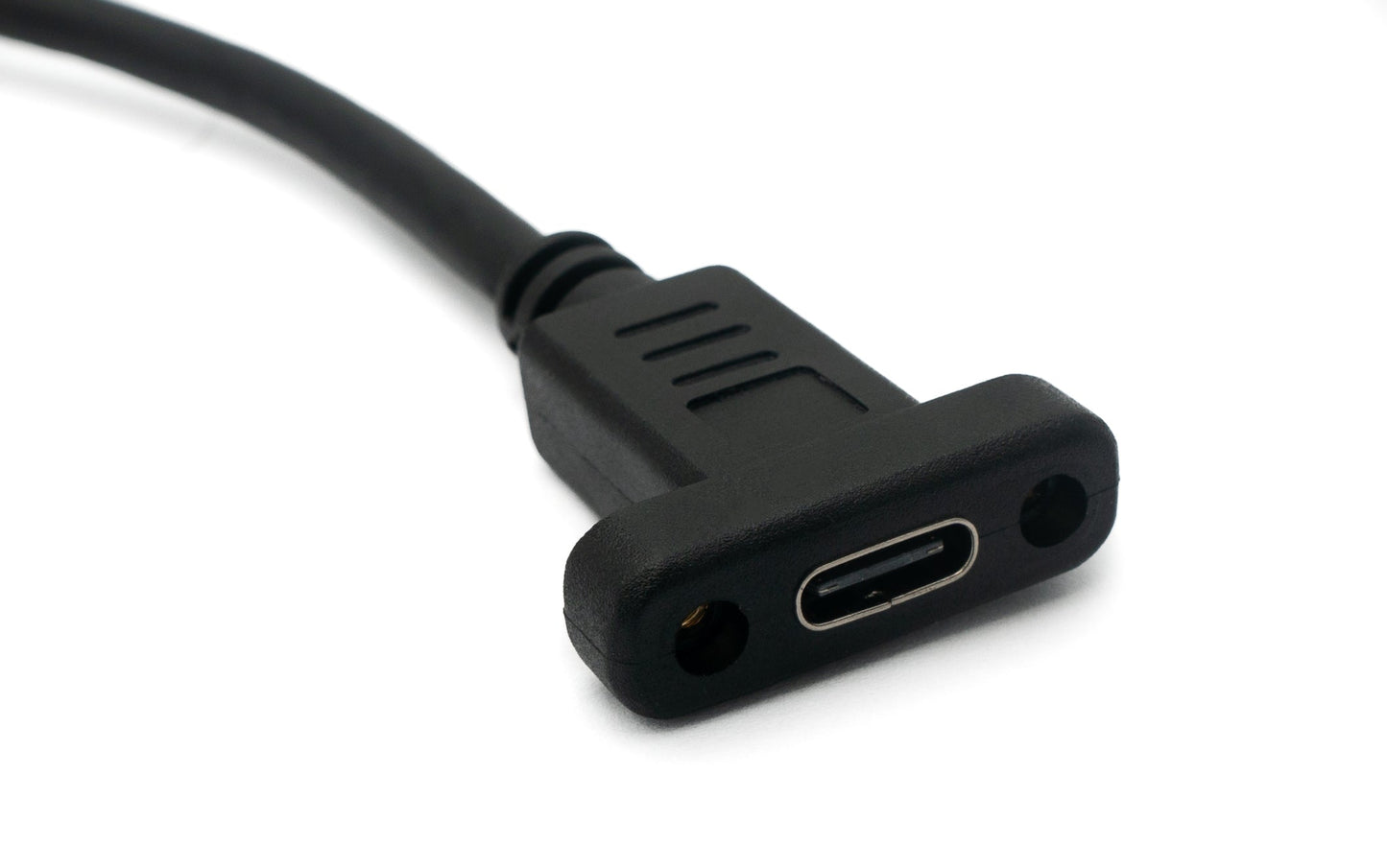 SYSTEM-S USB 3.1 Kabel 30 cm Typ C Stecker zu Buchse Schraube Adapter in Schwarz