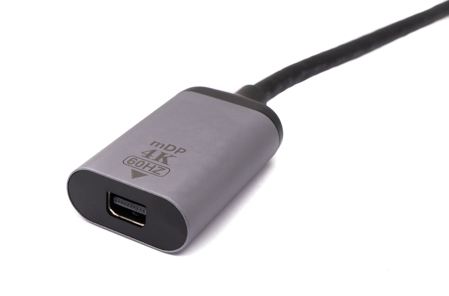 SYSTEM-S Display Port cable 20 cm Mini DP female to USB 3.1 Type C male in grey