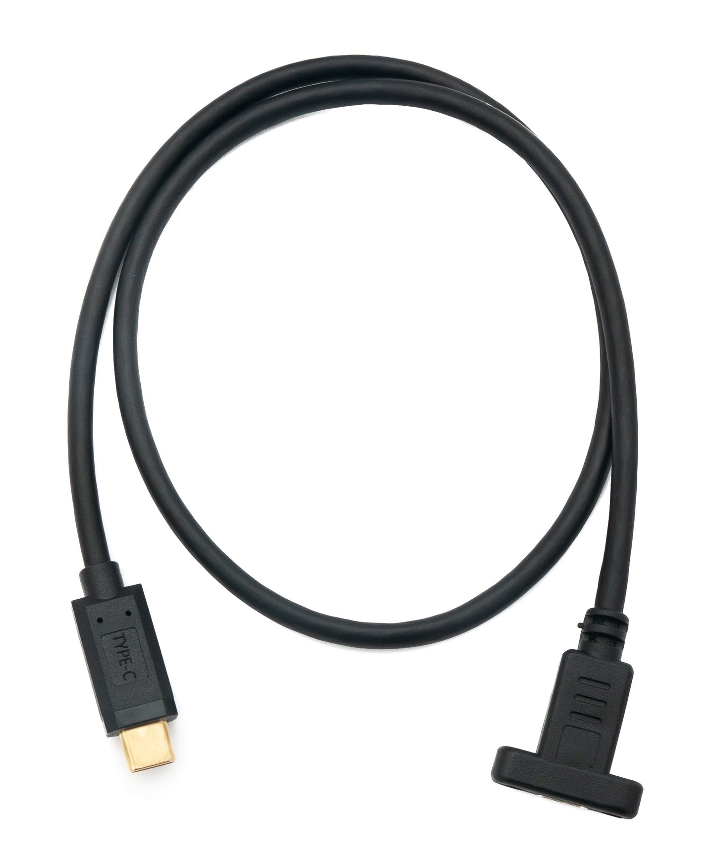 SYSTEM-S USB 3.1 Kabel 50 cm Typ C Stecker zu Buchse Schraube in Schwarz